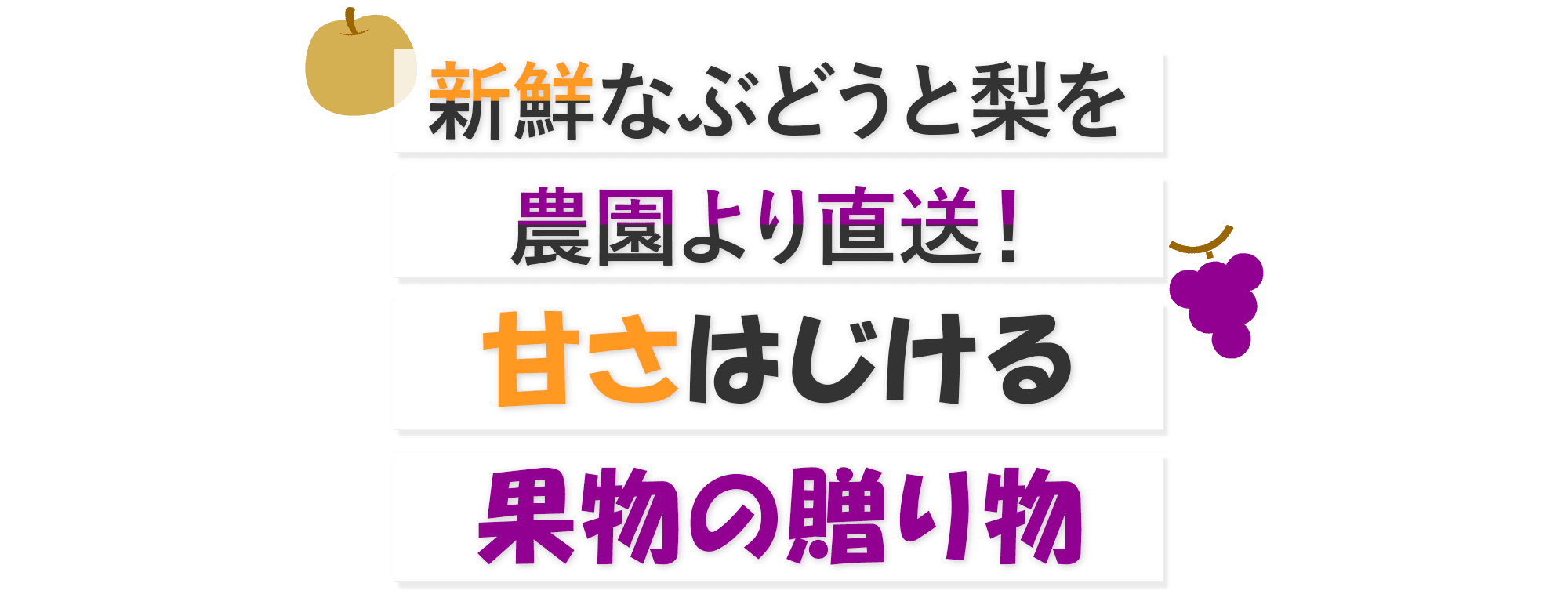 新鮮なぶどうと梨を農園より直送！ 甘さはじける果物の贈り物